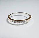 Срібна каблучка з золотими пластинами, фото 2