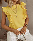 Жіноча блузка супер софт 42-44,46-48,50-52,54-56 жовтий,пудра,ментол, беж, корал, чорний, фото 6