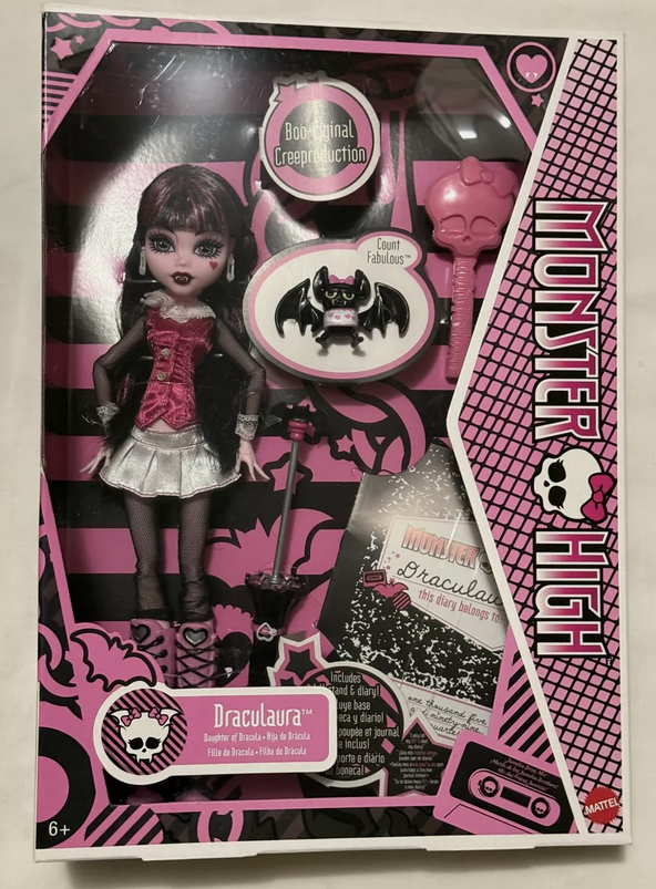 Колекційна Монстер Хай Дракулаура базова 2024 Monster High Draculaura Reproduction, фото 1