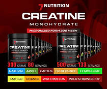 Надходження 8 нових смаків Creatine Monohydrate 300g від бренду 7 Nutrition - Польща.