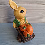 Зайчик із тачкою з мокркою 8 см, фото 2