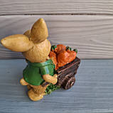 Зайчик із тачкою з мокркою 8 см, фото 3