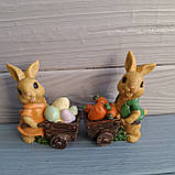 Зайчик із тачкою з мокркою 8 см, фото 5