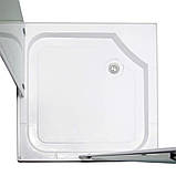 Душова кабіна 90x90x190 см VIVIA 25 JK New квадратна на низькому піддоні матове скло, фото 4