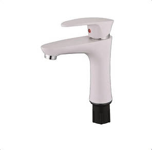 Набір змішувачів кран для ванни Plamix CEZAR-009 EURO SET White + кран для умивальника Plamix CEZAR-001, фото 4