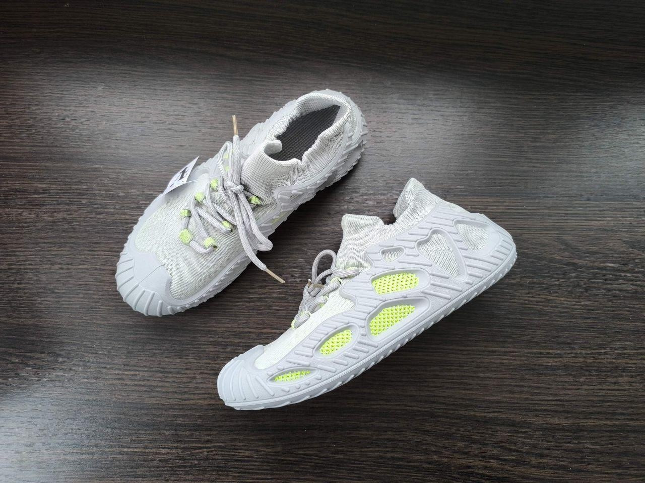 Кросівки кеди СІРНІ із салатовими вставками жіночі чоловічі на шнурках гума + текстиль весна літо