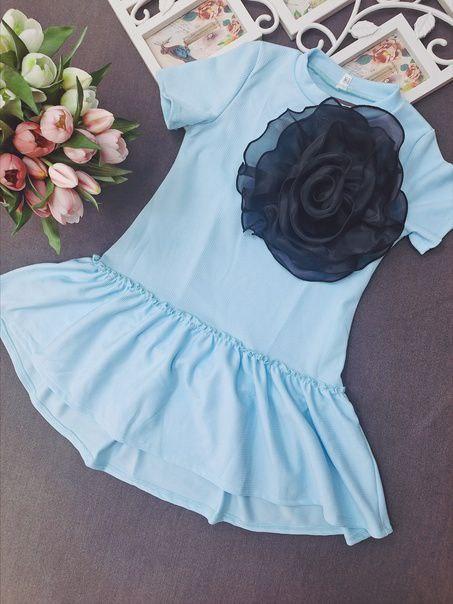 Сукня для дівчинки літня з брошкою Мері | 134 по 164р.