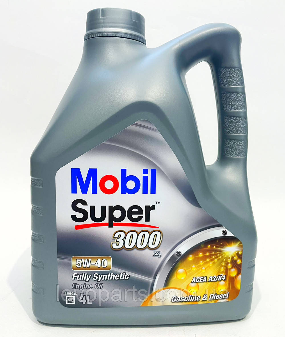 Моторна олива Mobil 1 Super 3000 5W-40 4l (Мобіл 1 Супер 3000 5в40 4 л) 152566