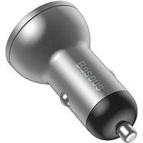 Автомобільний зарядний пристрій Baseus Digital Display Dual USB 4.8A Car Charger 24W, Silver, фото 6