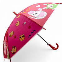 Зонт детский "Котики", высота - 64 см; диаметр - 77 см (розовая)