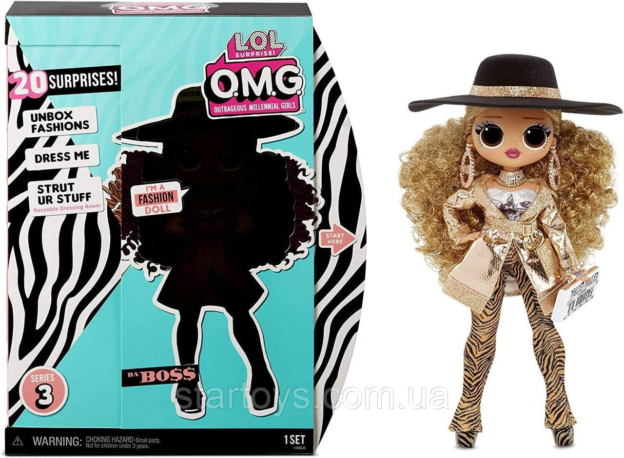 ЛОЛ Сюрприз ОМГ Леді Да Бос 3 серія мода стиль та 20 сюрпризів Surprise O.M.G. Series 3 Da Boss Fashion Doll