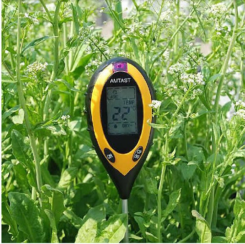 AMT-300 электронный измеритель pH, влажности, температуры и освещенности почвы - фото 1 - id-p461172033
