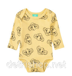 Трикотажний боді з довгим рукавом для хлопчика Lupilu 62-68 см (2-6М)