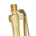 Кран-ручка для обприскувача різьба 18 мм латунь - для штанги, посилений металевий корпус, фото 5