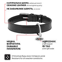 Нашийник для середніх порід собак CoLLaR GLAMOUR шкіряний без прикрас фіолетовий, ширина 20 мм, довжина 30-39 см, фото 3