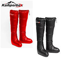 Пухові шкарпетки / чуні високі Kamperbox. Червоні і чорні