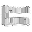 Кухня кутова модульна. Довжина 2,8 х 1,7 м., фото 4