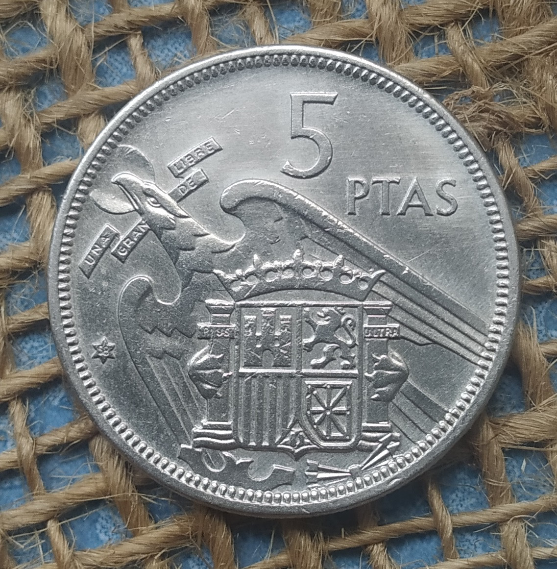 5 песет 1957 року. (58) Iспанiя