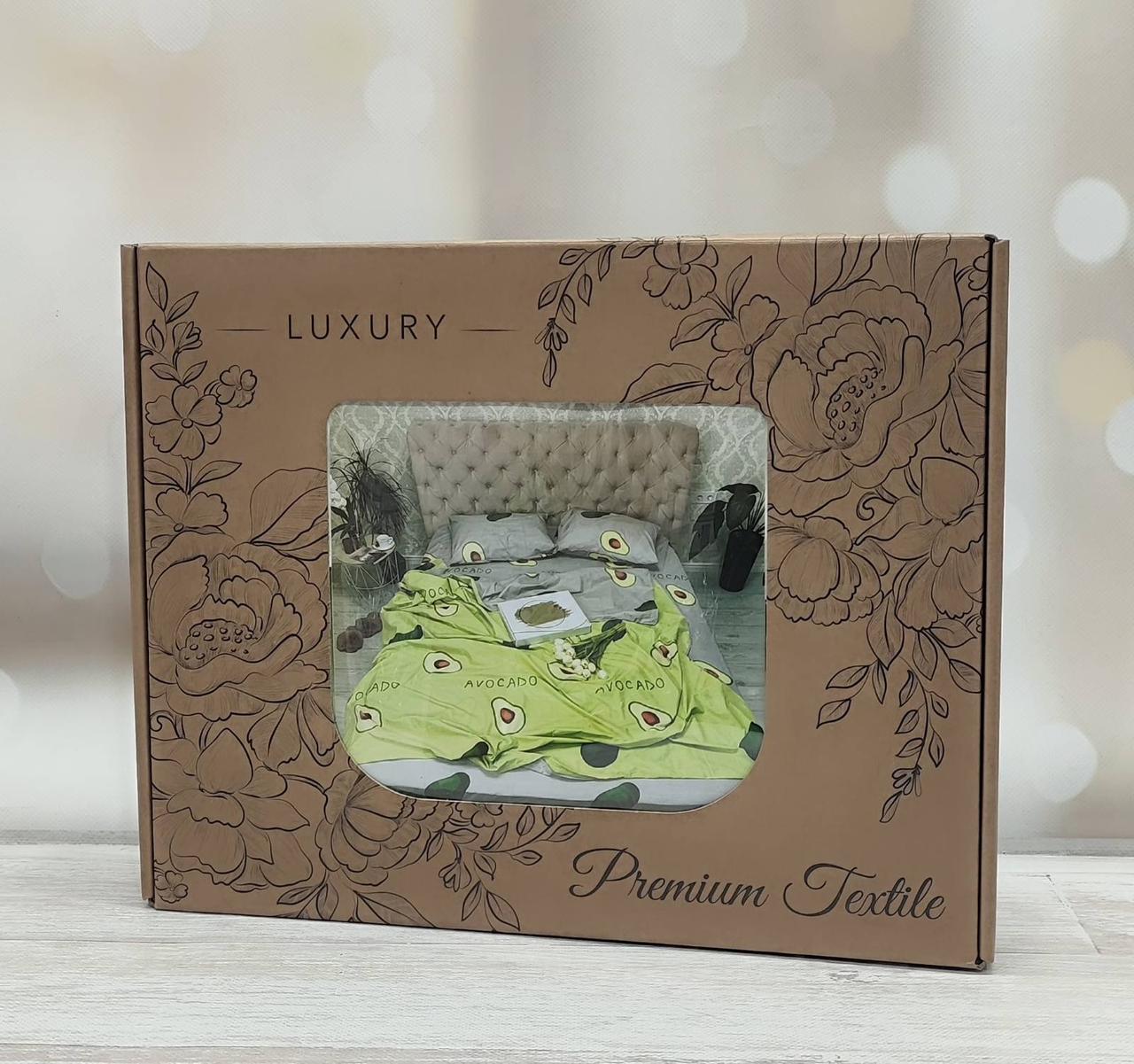 Постільна білизна ранфорс євро розмір наволочки 70 на 70 см Luxury Avokado Туреччина, фото 1