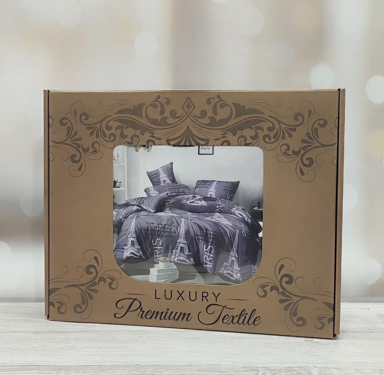 Постільна білизна ранфорс євро розмір наволочки 70 на 70 см Luxury Paris Туреччина, фото 1