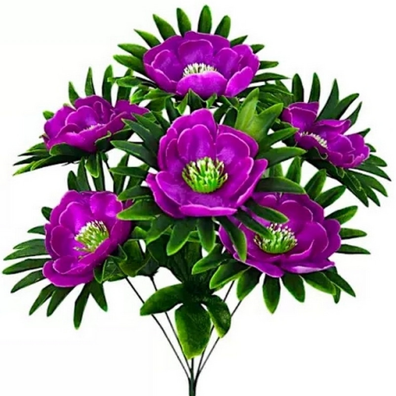 Штучні квіти букет лотоси атласні 48 см (20 шт. в уп), фото 1