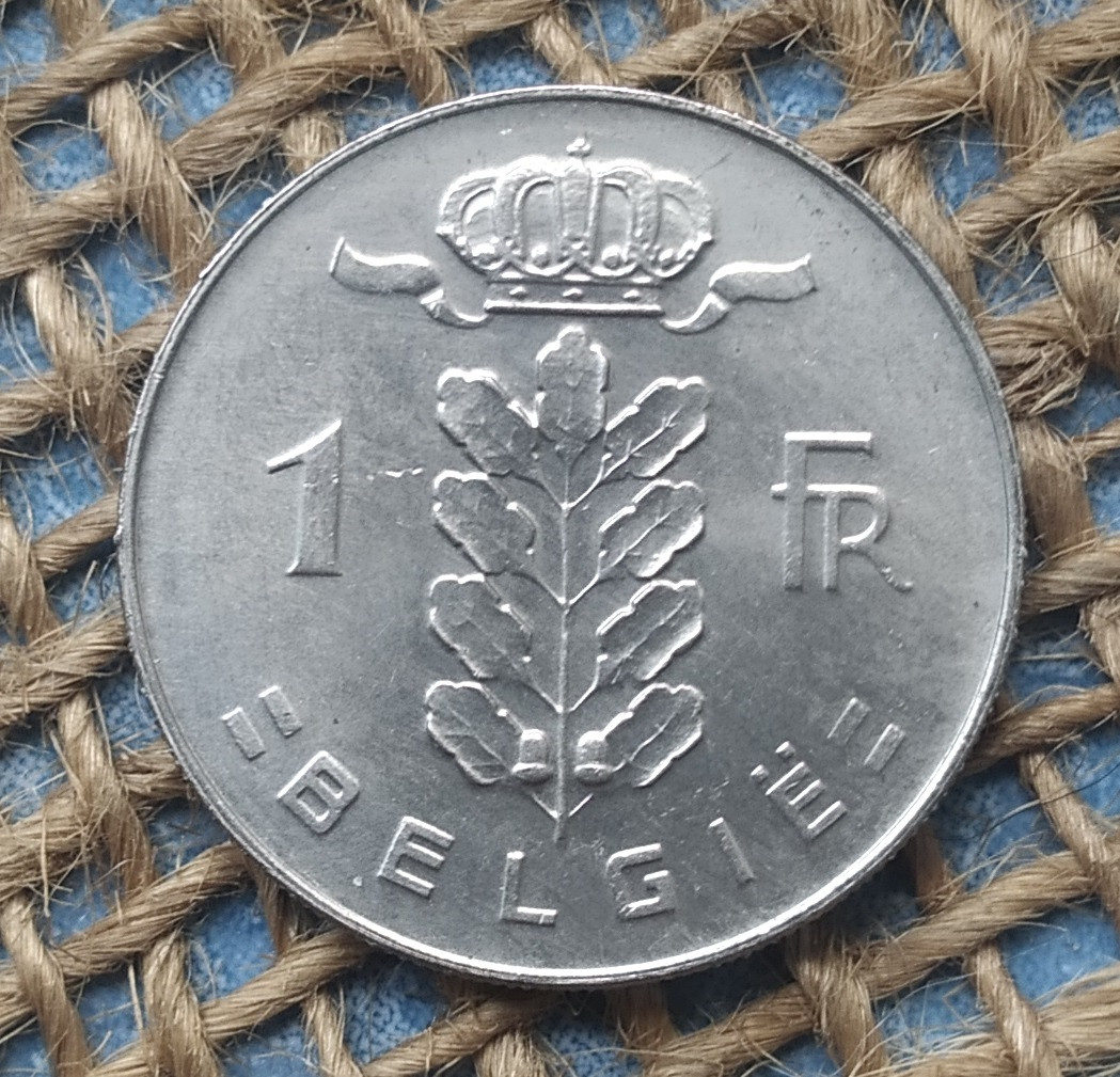 1 франк 1975 року. Бельгiя