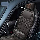 Масажна накидка на крісло в автомобіль Benbo AVS-308E-lux, для дому, офісу, масаж шиї, пневмоподушка, вібрація, підігрів, фото 2