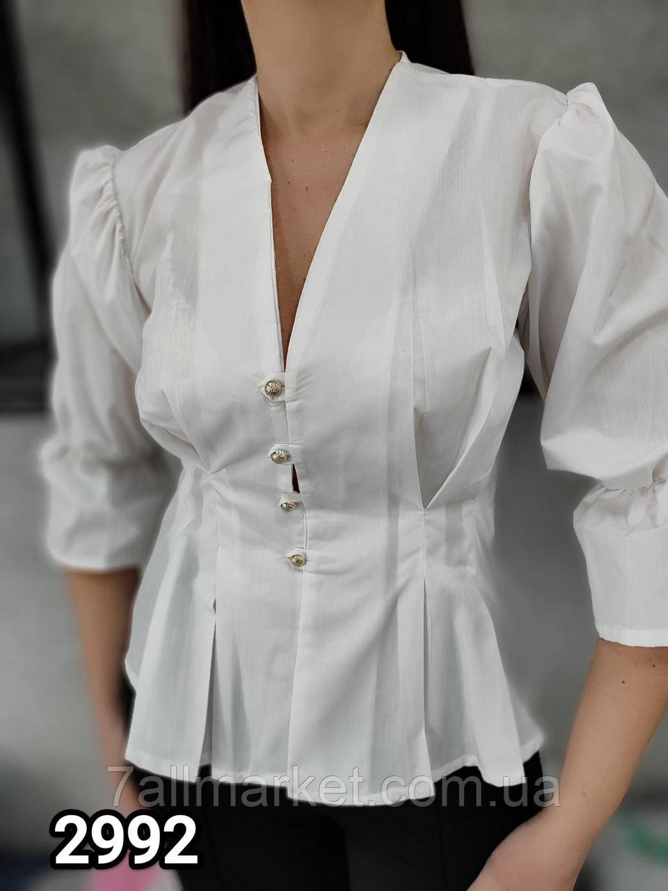 Блузка жіноча стильна розмір S-XL (42-48) (2хв) "LOOK" купити недорого від прямого постачальника