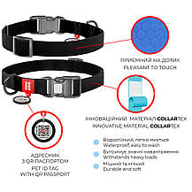 Нашийник для собак WAUDOG Waterproof COLLARTEX з QR-паспортом жовтогарячий (довжина 31-49 см), фото 5