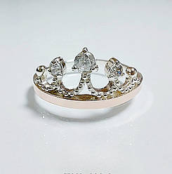 Срібна каблучка з золотими накладками