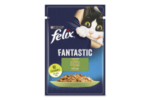 Корм консервований для котів з кроликом Fantastic Felix purina в желе, 85г, фото 1