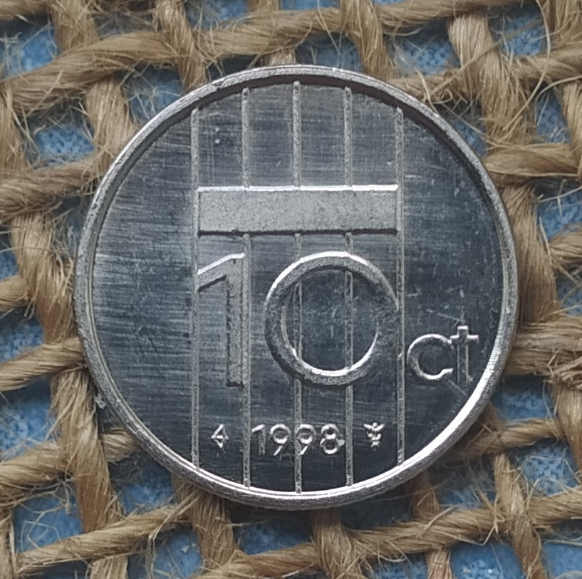 10 центiв 1998 року. Нiдерланди