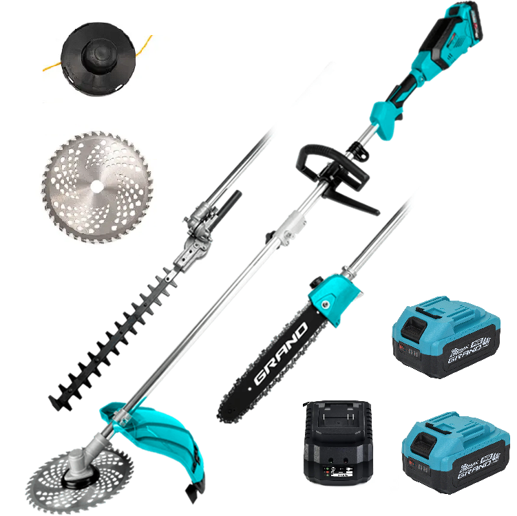 Акумуляторна коса Grand АТГ-20 4в1 (З насадками), фото 1