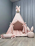Вігвам для дівчинки Ніжно рожевий 2 БОНБОН Повний комплект, вігвам дитячий, вігвам для дітей, дитяча палатка, дитячий вігвам, фото 6