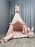 Вігвам для дівчинки Ніжно рожевий 2 БОНБОН Повний комплект, вігвам дитячий, вігвам для дітей, дитяча палатка, дитячий вігвам, фото 2