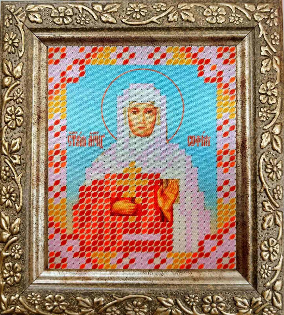 Набір для вишивання бісером ArtWork ікона Св. Софія НВТ 7041 6х7см з рамкою в комплекті