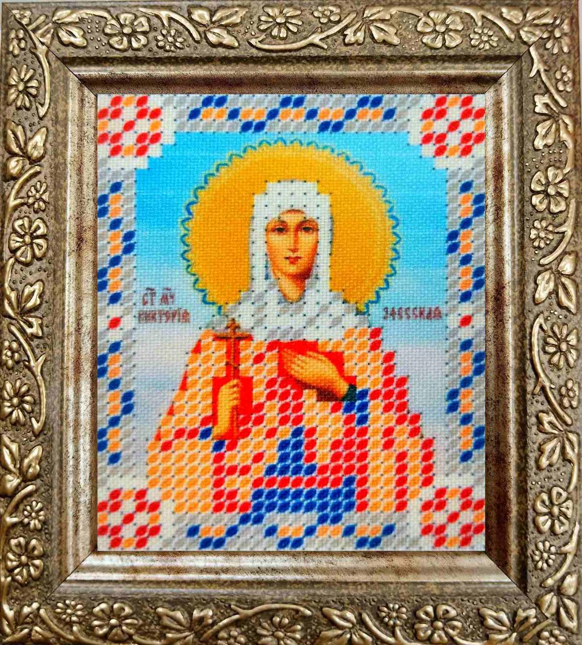 Набір для вишивання бісером ArtWork ікона Св. Вікторія НВТ 7043 6х7см з рамкою в комплекті