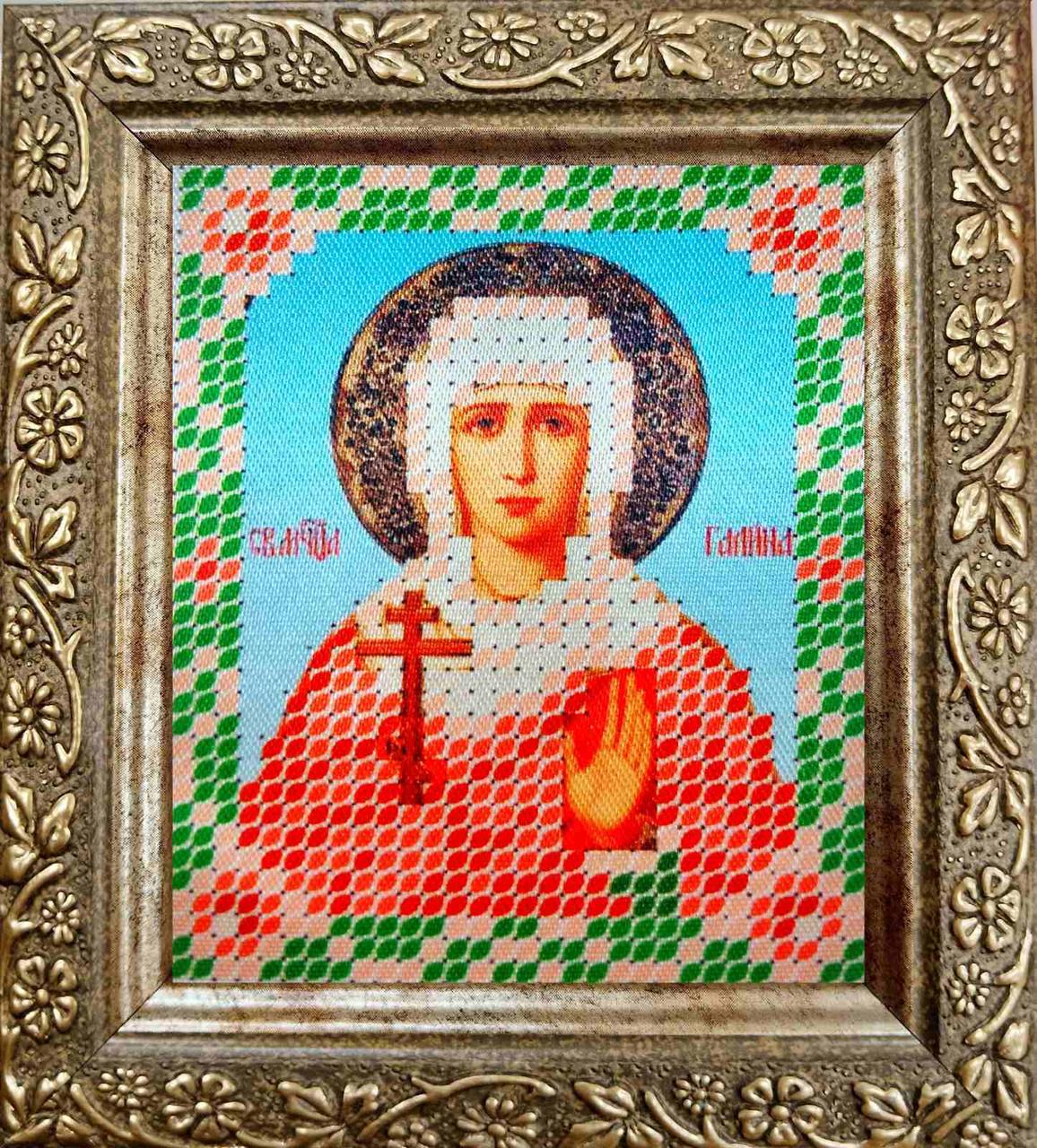 Набір для вишивання бісером ArtWork ікона Св. Галина НВТ 7045 6х7см з рамкою в комплекті