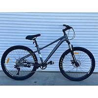 Гірський  велосипед  алюмінієвий 26 дюймів TopRider  TOP7 Сірий