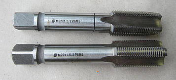 Мітчик машинно-ручний М 22х1,5 комплектний HSS(Р6М5) ДЕРЖСТАНДАРТ 3266-81 виконання 2