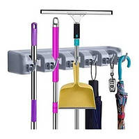 Настінний тримач для швабр і щіток, тримач для прибирального інвентарю MH-05 MOP HOLDER YU227