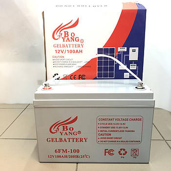 Аккумулятор BATTERY 12V 100A BO YANG 6FM-100 (1)