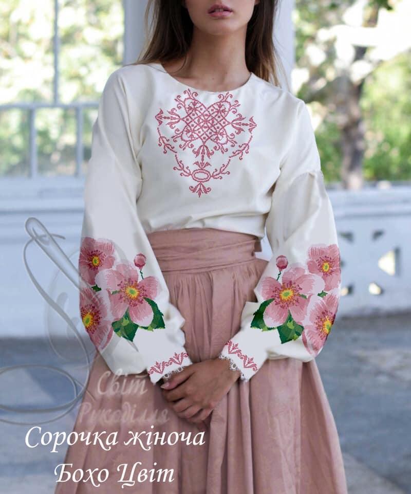 СЖ Бохо Цвіт (СвР). Заготовка жіночої сорочки для вишивки, фото 1
