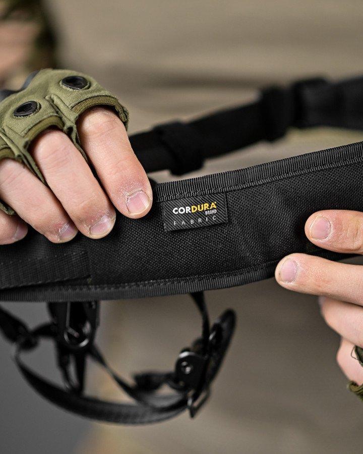 2х двоточковий ремінь для зброї Cordura (чорний мультикам)