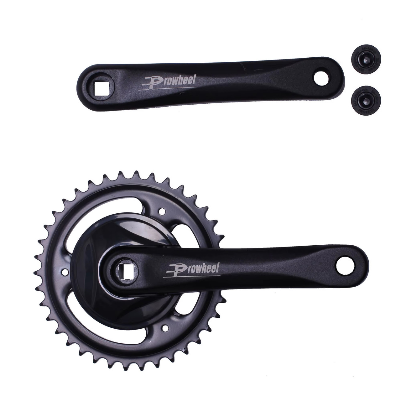 Шатуни Prowheel PRA-11C 38T, алюміній, чорний (PRA-11C-black)