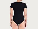 Однотонне жіноче боді від бренду Sammy Icon в чорному кольорі, фото 2