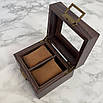 Коробка для зберігання наручних годинників на два відділення, фото 3