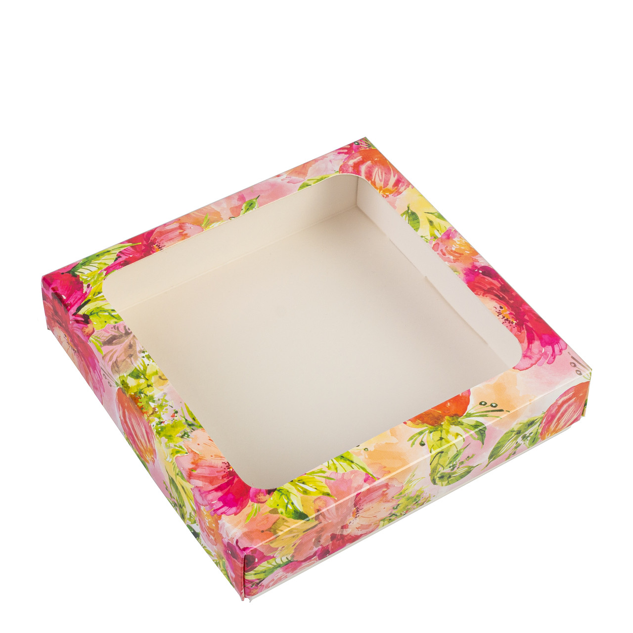 Коробка 150х150х35 для пряника з вікном "Акварель", фото 1