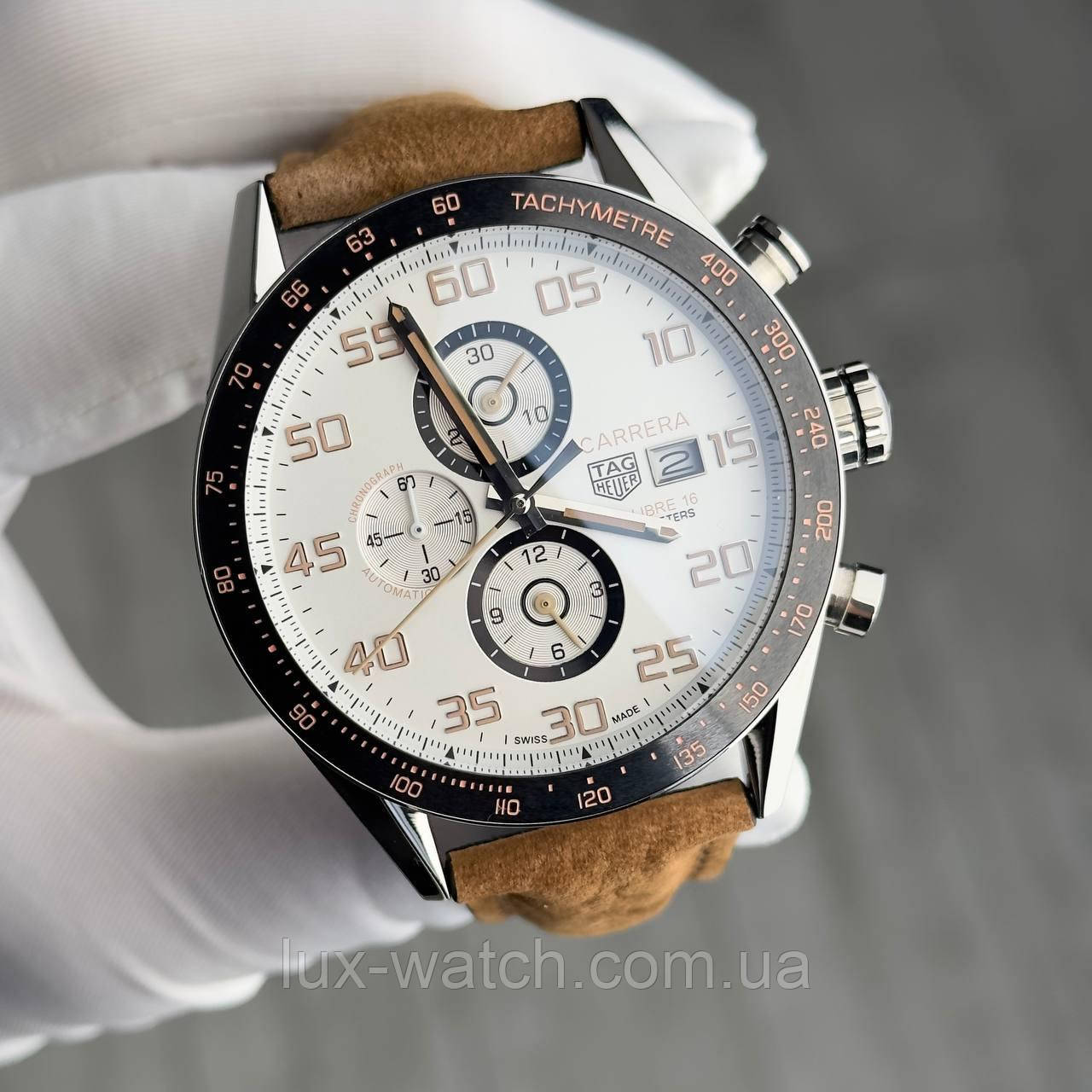 Годинник чоловічий Tag Heuer Carrera Calibre 16 Silver-White