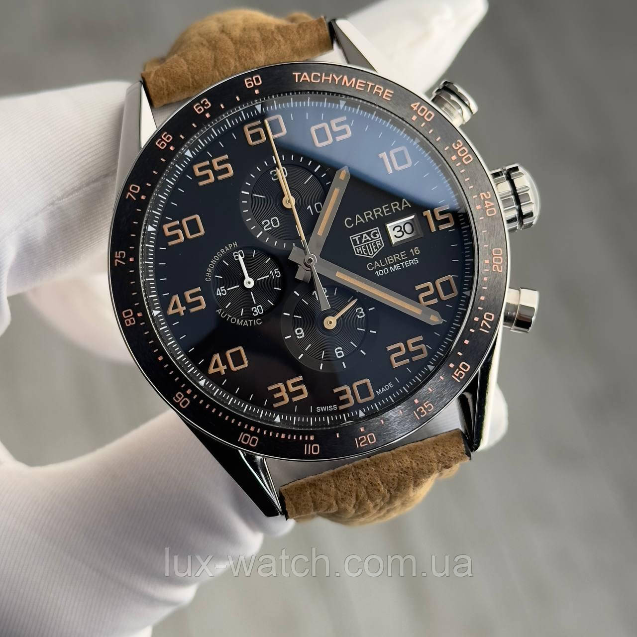 Наручний годинник чоловічий Tag Heuer Carrera Calibre 16 Silver-Black